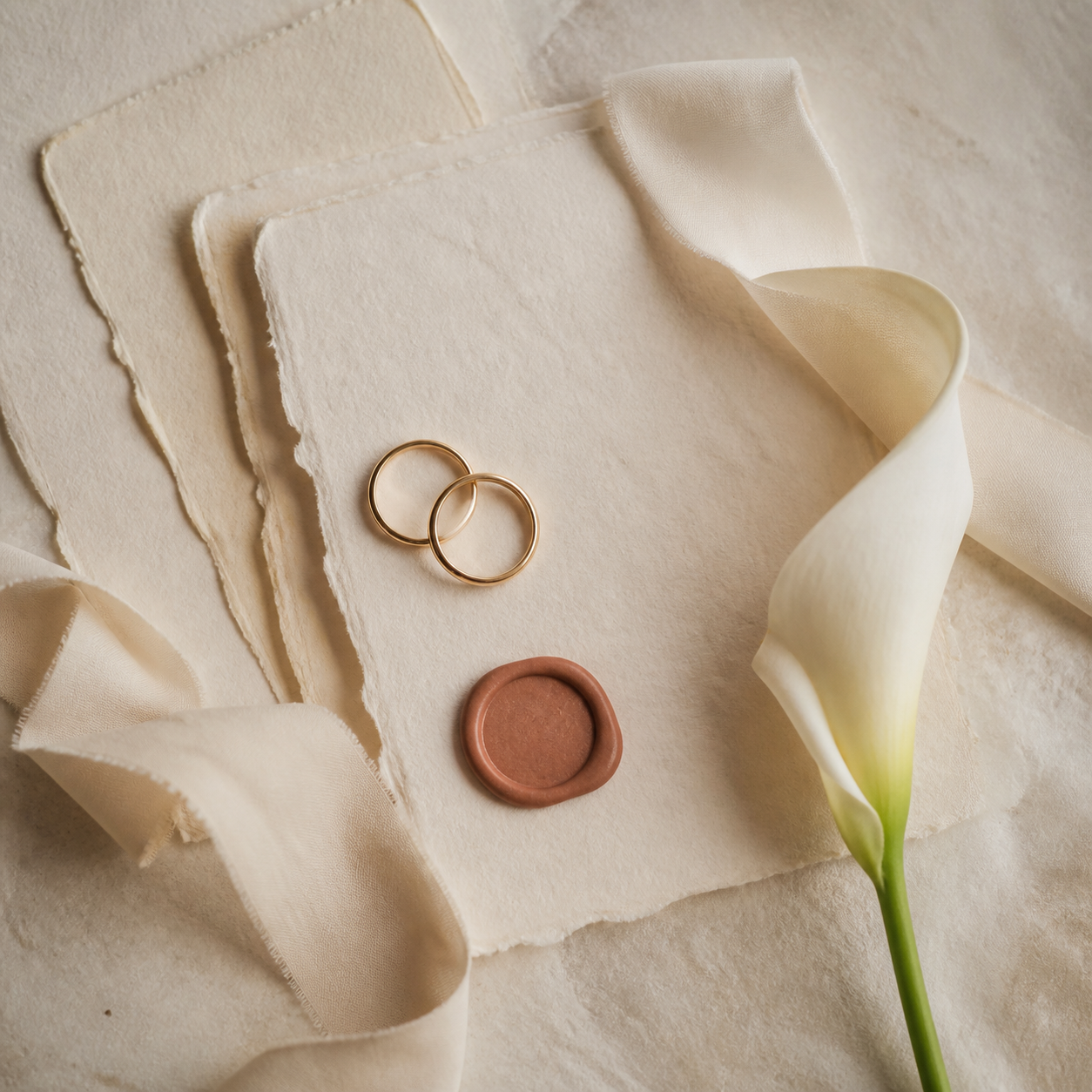 An intimate candlelit wedding dinner in a sandstone courtyard